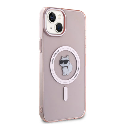 Etui MagSafe dla Apple iPhone 15 Plus / 14 Plus, Karl Lagerfeld, IML Choupette, Różowy