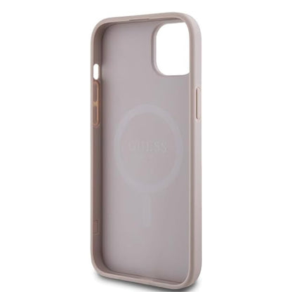 Etui MagSafe dla Apple iPhone 15 Plus, Guess, Kolekcja 4G, Różowy