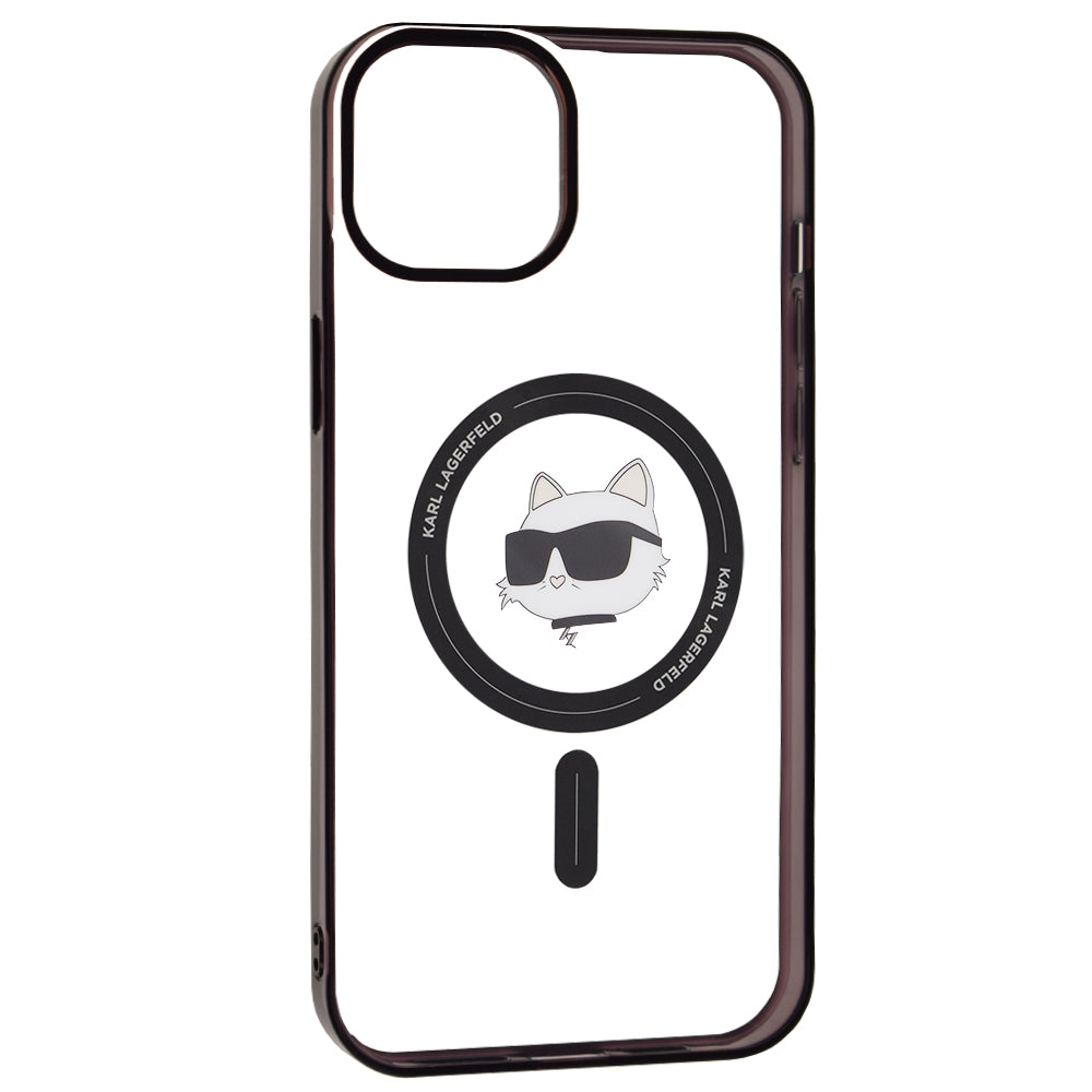 Etui MagSafe dla Apple iPhone 15 Plus, Karl Lagerfeld, IML Choupette's Head, Przezroczyste
