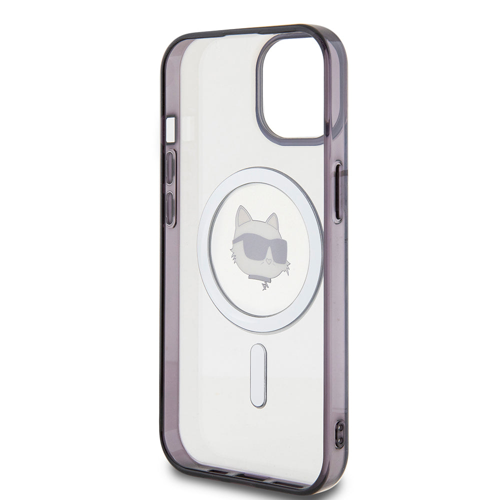 Etui MagSafe dla Apple iPhone 15 Plus, Karl Lagerfeld, IML Choupette's Head, Przezroczyste