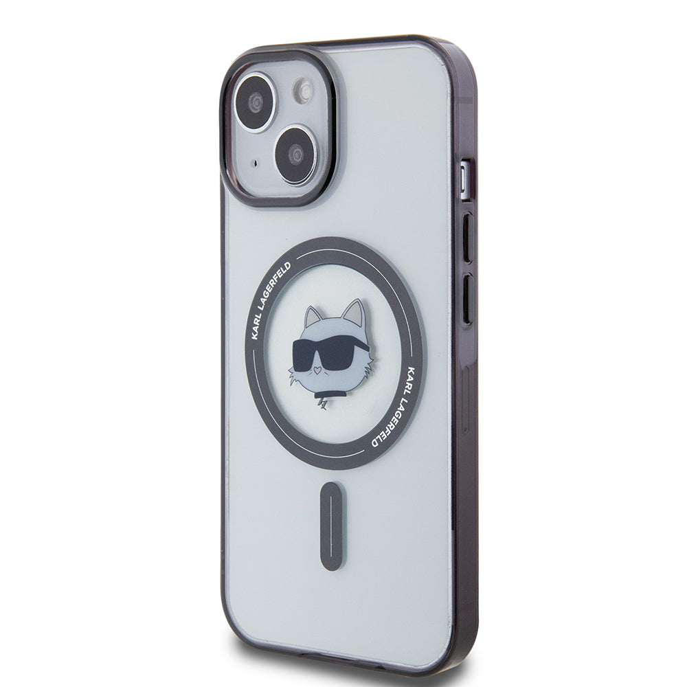 Etui MagSafe dla Apple iPhone 15 Plus, Karl Lagerfeld, IML Choupette's Head, Przezroczyste