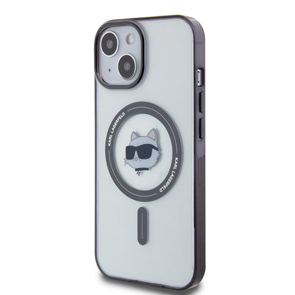 Etui MagSafe dla Apple iPhone 15 Plus, Karl Lagerfeld, IML Choupette's Head, Przezroczyste