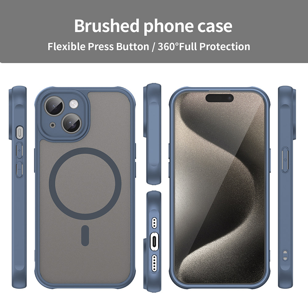 Etui MagSafe do Apple iPhone 15 Plus, Techsuit, HaloFrost II, Granatowy