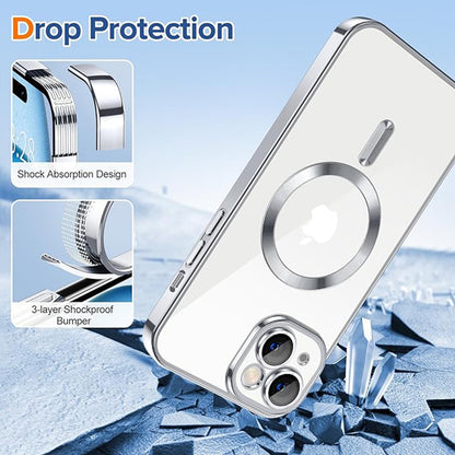 Etui MagSafe do Apple iPhone 15 Plus, Techsuit, Luxury Crystal, Jasnozielony