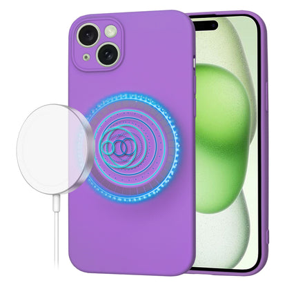 Etui MagSafe do Apple iPhone 15 Plus, Techsuit, SoftFlex, Fioletowe