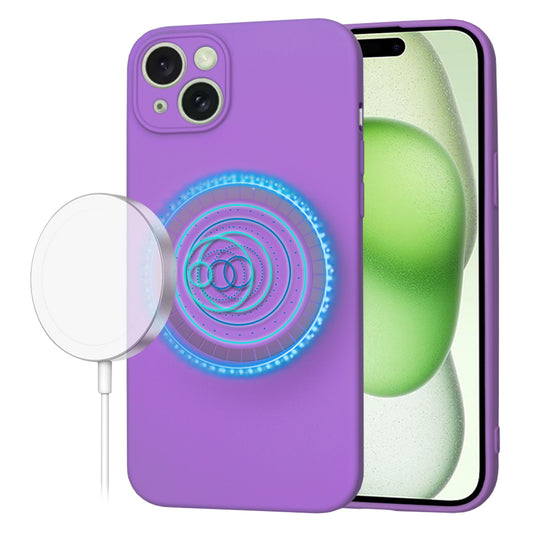 Etui MagSafe do Apple iPhone 15 Plus, Techsuit, SoftFlex, Fioletowe
