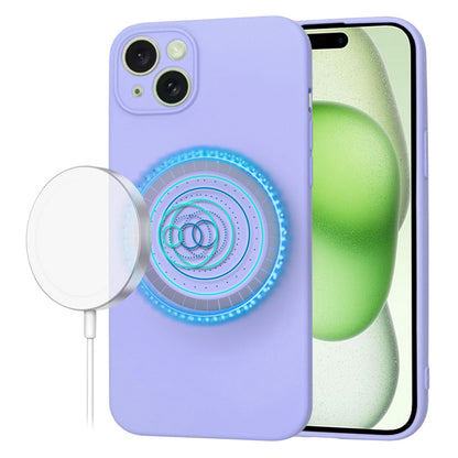 Etui MagSafe do Apple iPhone 15 Plus, Techsuit, SoftFlex, Jasnofioletowe