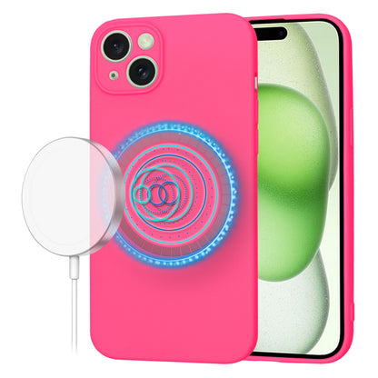 Etui MagSafe do Apple iPhone 15 Plus, Techsuit, SoftFlex, Ciemnoróżowy