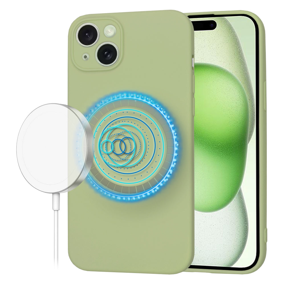Etui MagSafe do Apple iPhone 15 Plus, Techsuit, SoftFlex, Matcha