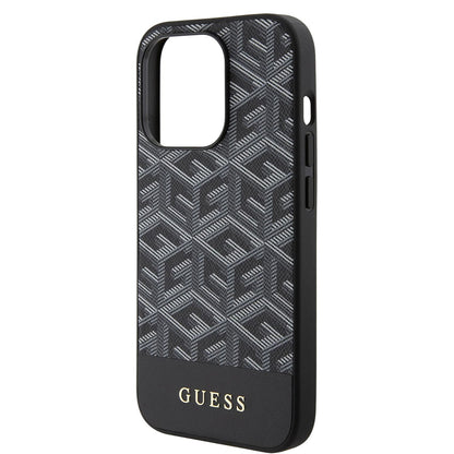 Etui MagSafe dla Apple iPhone 15 Pro, Guess, GCube Stripes, Czarne