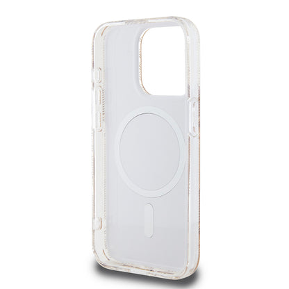 Etui MagSafe dla Apple iPhone 15 Pro, Guess, IML Gcube, Brązowy