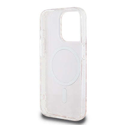 Etui MagSafe dla Apple iPhone 15 Pro, Guess, IML Gcube, Różowy