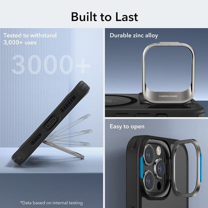 Etui MagSafe dla Apple iPhone 15 Pro Max, ESR, Classic Hybrid Kickstand, Czarne Przezroczyste