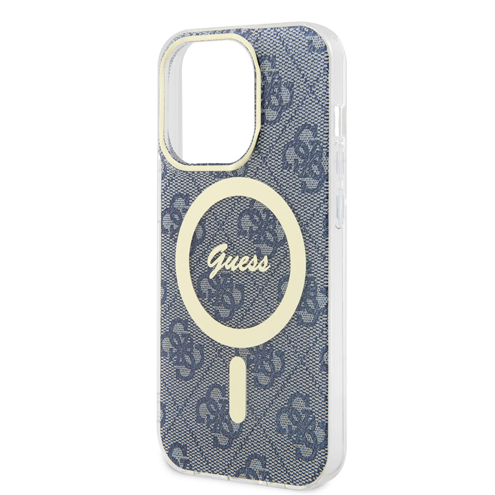 Etui MagSafe dla Apple iPhone 15 Pro Max, Guess, IML 4G, Niebieskie