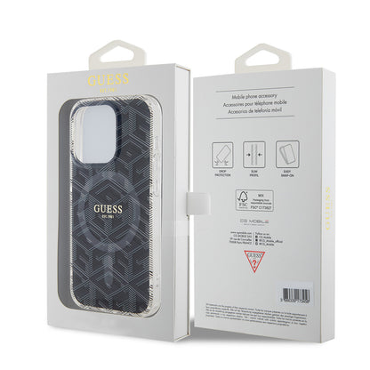 Etui MagSafe dla Apple iPhone 15 Pro Max, Guess, IML Gcube, Czarne