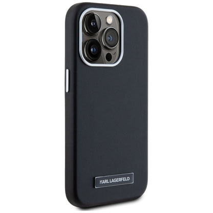 Etui MagSafe dla Apple iPhone 15 Pro Max, Karl Lagerfeld, FW Metal Plate, Czarne
