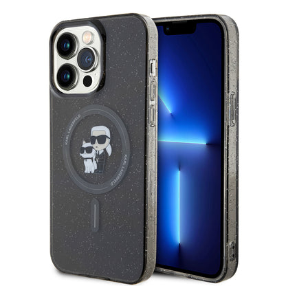 Etui MagSafe dla Apple iPhone 15 Pro Max, Karl Lagerfeld, Glitter, Czarne