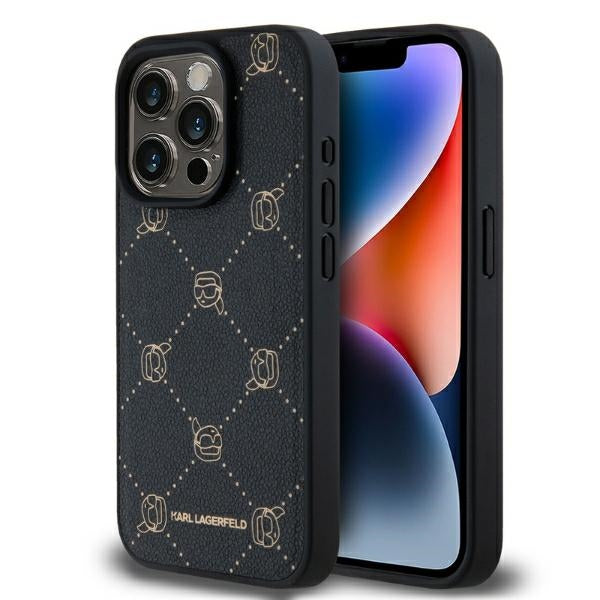 Etui MagSafe dla Apple iPhone 15 Pro Max, Karl Lagerfeld, Karl's Head, Czarne
