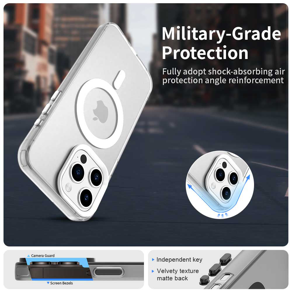 Etui MagSafe do Apple iPhone 15 Pro Max, Techsuit, CandyCase, Białe