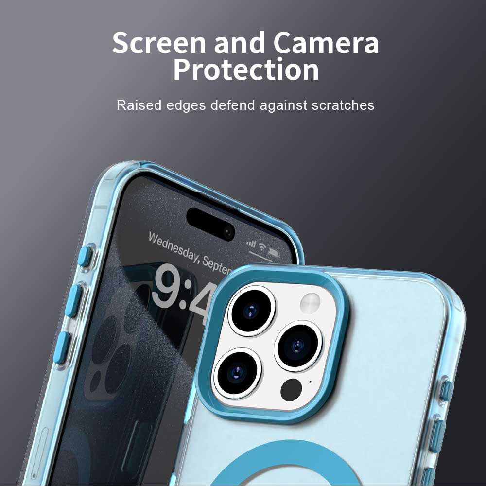 Etui MagSafe do Apple iPhone 15 Pro Max, Techsuit, CandyCase, Niebieskie