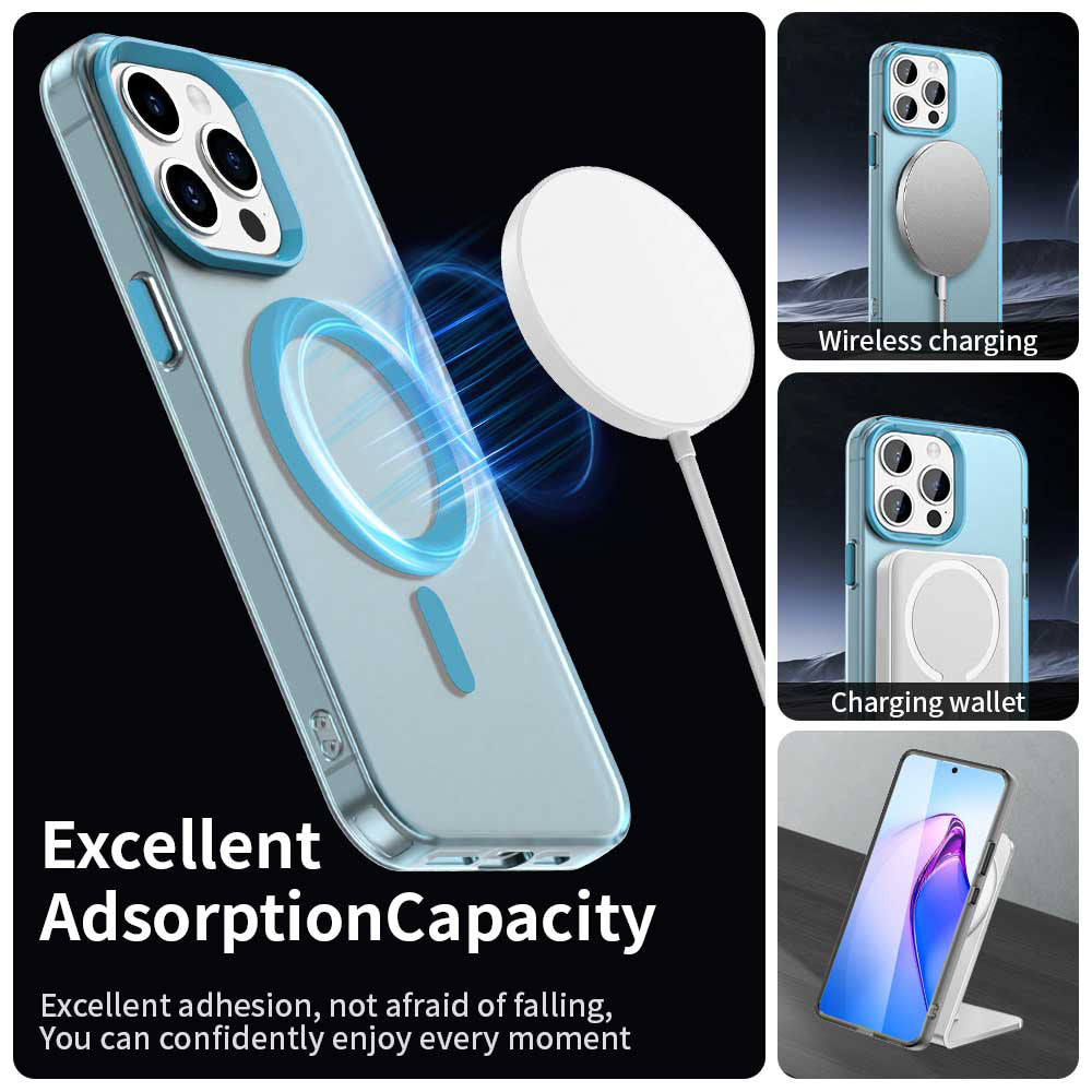 Etui MagSafe do Apple iPhone 15 Pro Max, Techsuit, CandyCase, Niebieskie