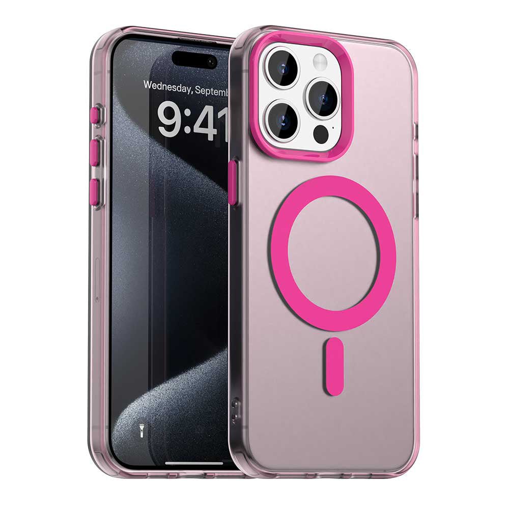 Etui MagSafe do Apple iPhone 15 Pro Max, Techsuit, CandyCase, Różowe