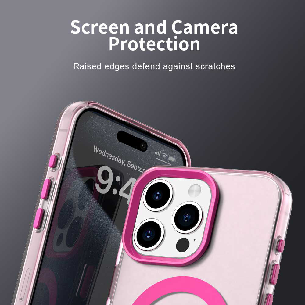 Etui MagSafe do Apple iPhone 15 Pro Max, Techsuit, CandyCase, Różowe