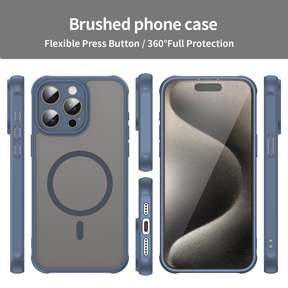 Etui MagSafe do Apple iPhone 15 Pro Max, Techsuit, HaloFrost II, Granatowy