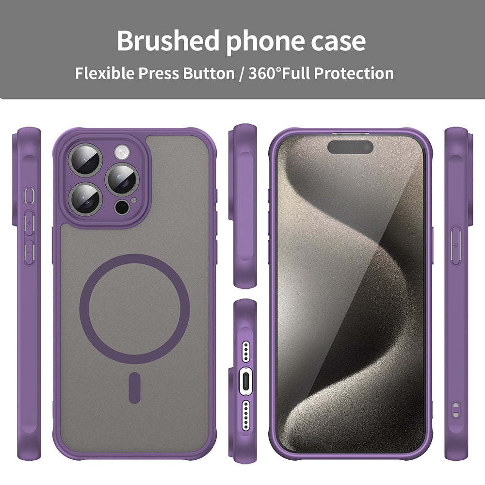 Etui MagSafe do Apple iPhone 15 Pro Max, Techsuit, HaloFrost II, Fioletowy