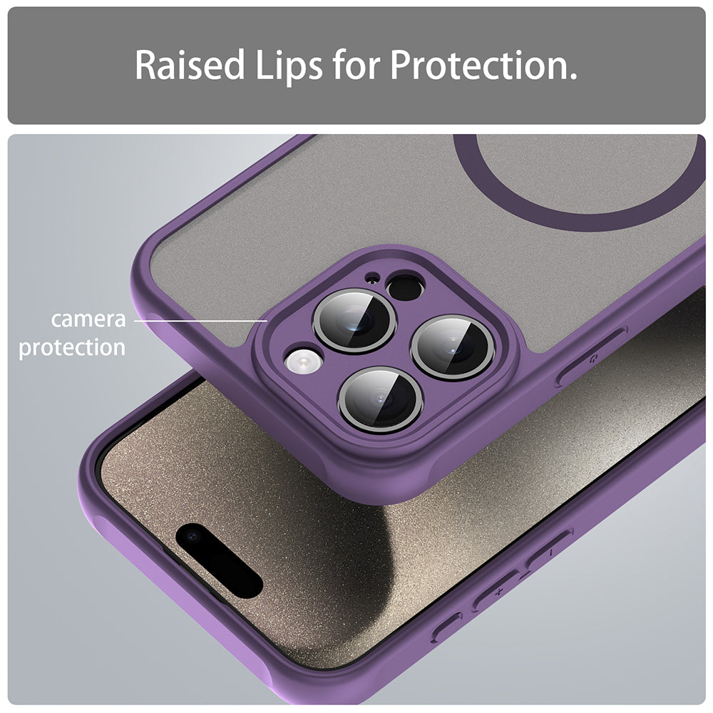 Etui MagSafe do Apple iPhone 15 Pro Max, Techsuit, HaloFrost II, Fioletowy