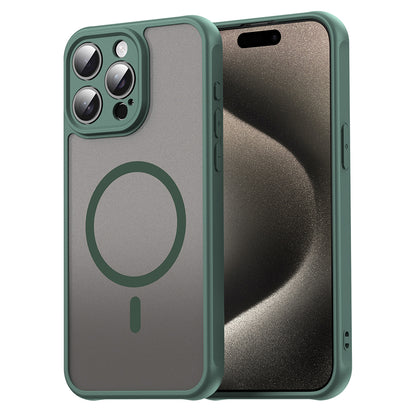 MagSafe Case for Apple iPhone 15 Pro Max, Techsuit, HaloFrost II, Green