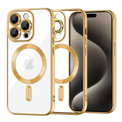 Etui MagSafe do Apple iPhone 15 Pro Max, Techsuit, Luxury Crystal, Złote