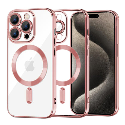 Etui MagSafe do Apple iPhone 15 Pro Max, Techsuit, Luxury Crystal, Różowe