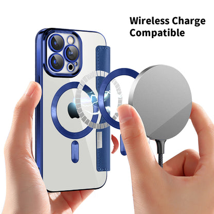 Etui MagSafe do Apple iPhone 15 Pro Max, Techsuit, SmartMag Book, Niebieskie