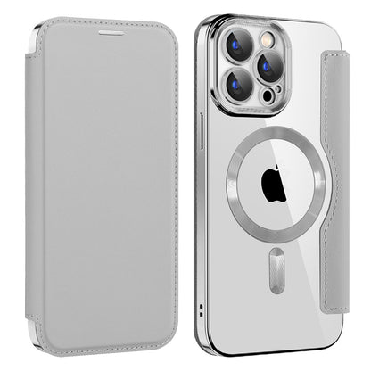 Etui MagSafe do Apple iPhone 15 Pro Max, Techsuit, SmartMag Book, Szary