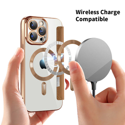 Etui MagSafe do Apple iPhone 15 Pro Max, Techsuit, SmartMag Book, Brązowe