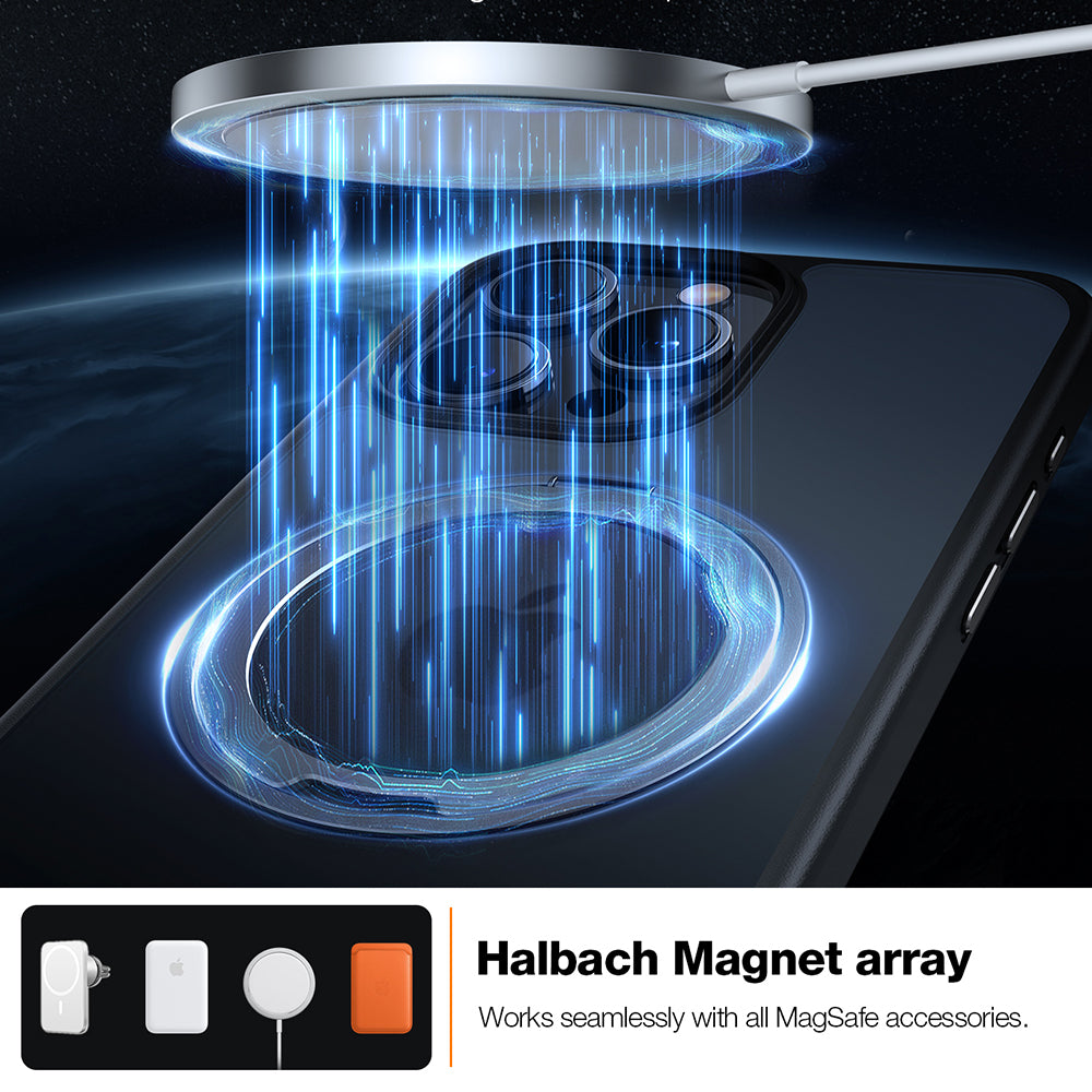 Etui MagSafe dla Apple iPhone 15 Pro Max, Torras, Ostand Pro, Czarne