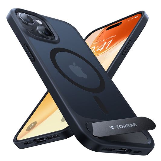 MagSafe Case for Apple iPhone 15 Pro Max, Torras, Pstand, Black