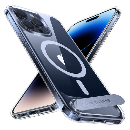 Etui MagSafe dla Apple iPhone 15 Pro Max, Torras, Pstand, Przezroczyste