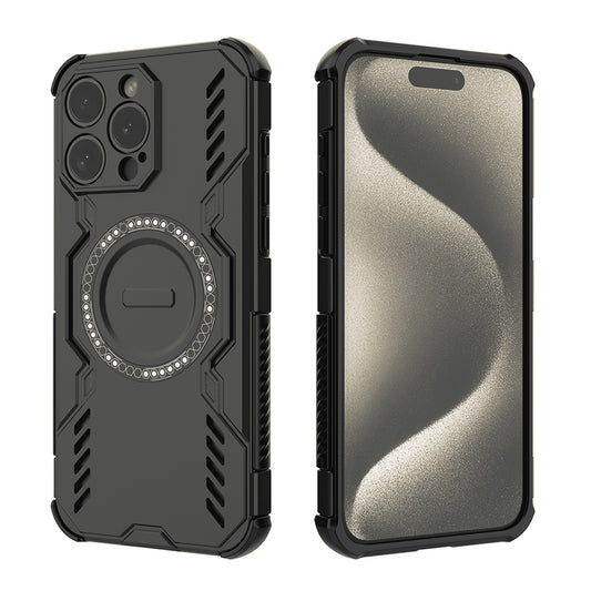 Etui MagSafe do Apple iPhone 15 Pro, Techsuit, ArmorMag, czarne