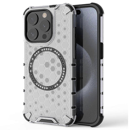 Etui MagSafe do Apple iPhone 15 Pro, Techsuit, HoneyComb Shield, Białe