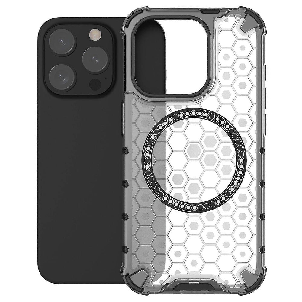 Etui MagSafe do Apple iPhone 15 Pro, Techsuit, HoneyComb Shield, Białe