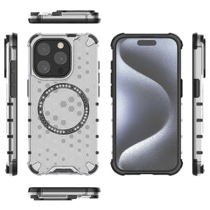 Etui MagSafe do Apple iPhone 15 Pro, Techsuit, HoneyComb Shield, Białe