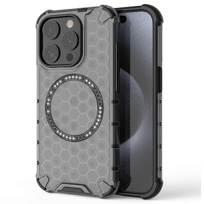 Etui MagSafe do Apple iPhone 15 Pro, Techsuit, HoneyComb Shield, czarne