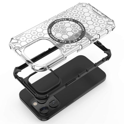 Etui MagSafe do Apple iPhone 15 Pro, Techsuit, HoneyComb Shield, czarne