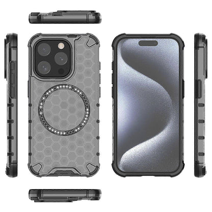 Etui MagSafe do Apple iPhone 15 Pro, Techsuit, HoneyComb Shield, czarne