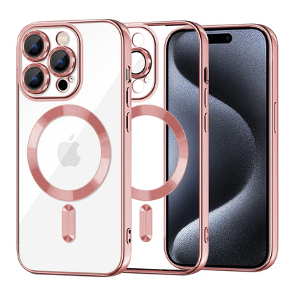 Etui MagSafe do Apple iPhone 15 Pro, Techsuit, Luxury Crystal, Różowe