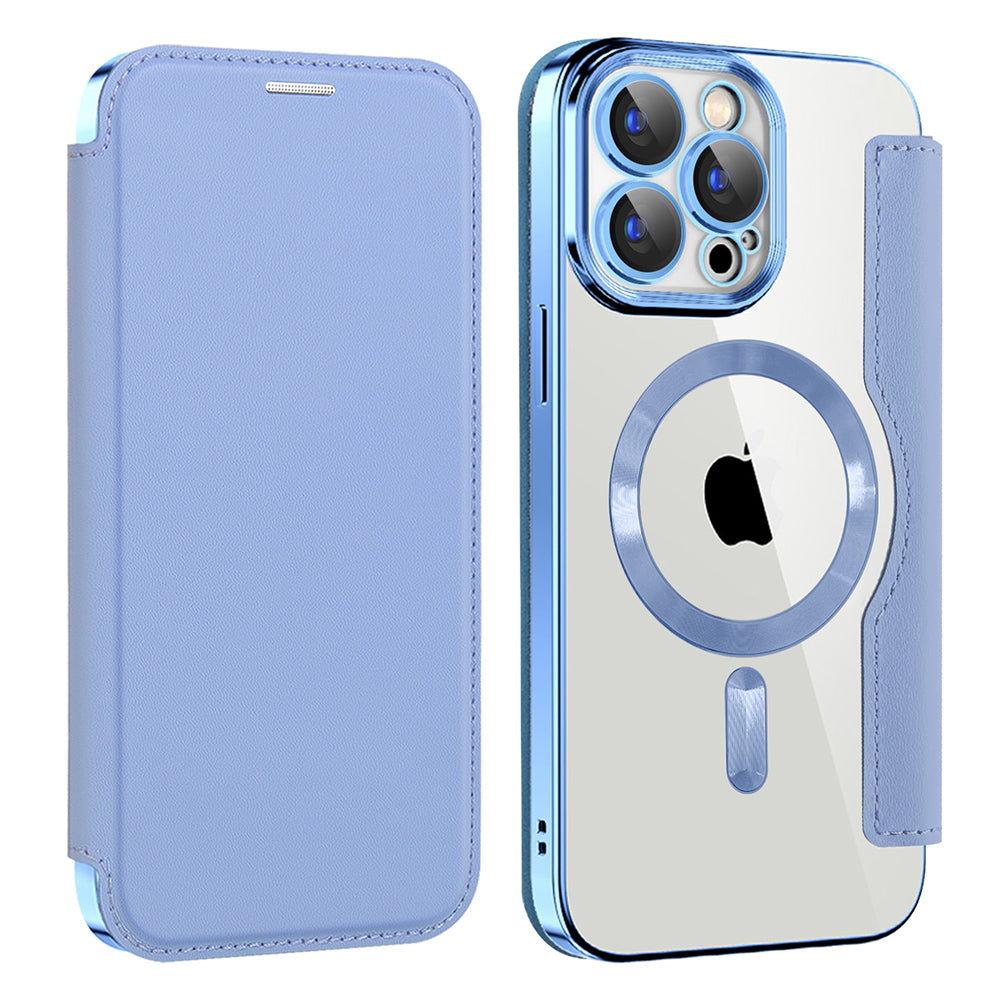 Etui MagSafe dla Apple iPhone 15 Pro, Techsuit, SmartMag Book, Bleu