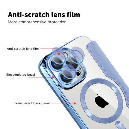 Etui MagSafe dla Apple iPhone 15 Pro, Techsuit, SmartMag Book, Bleu