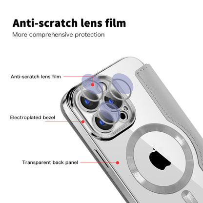 Etui MagSafe do Apple iPhone 15 Pro, Techsuit, SmartMag Book, Szary